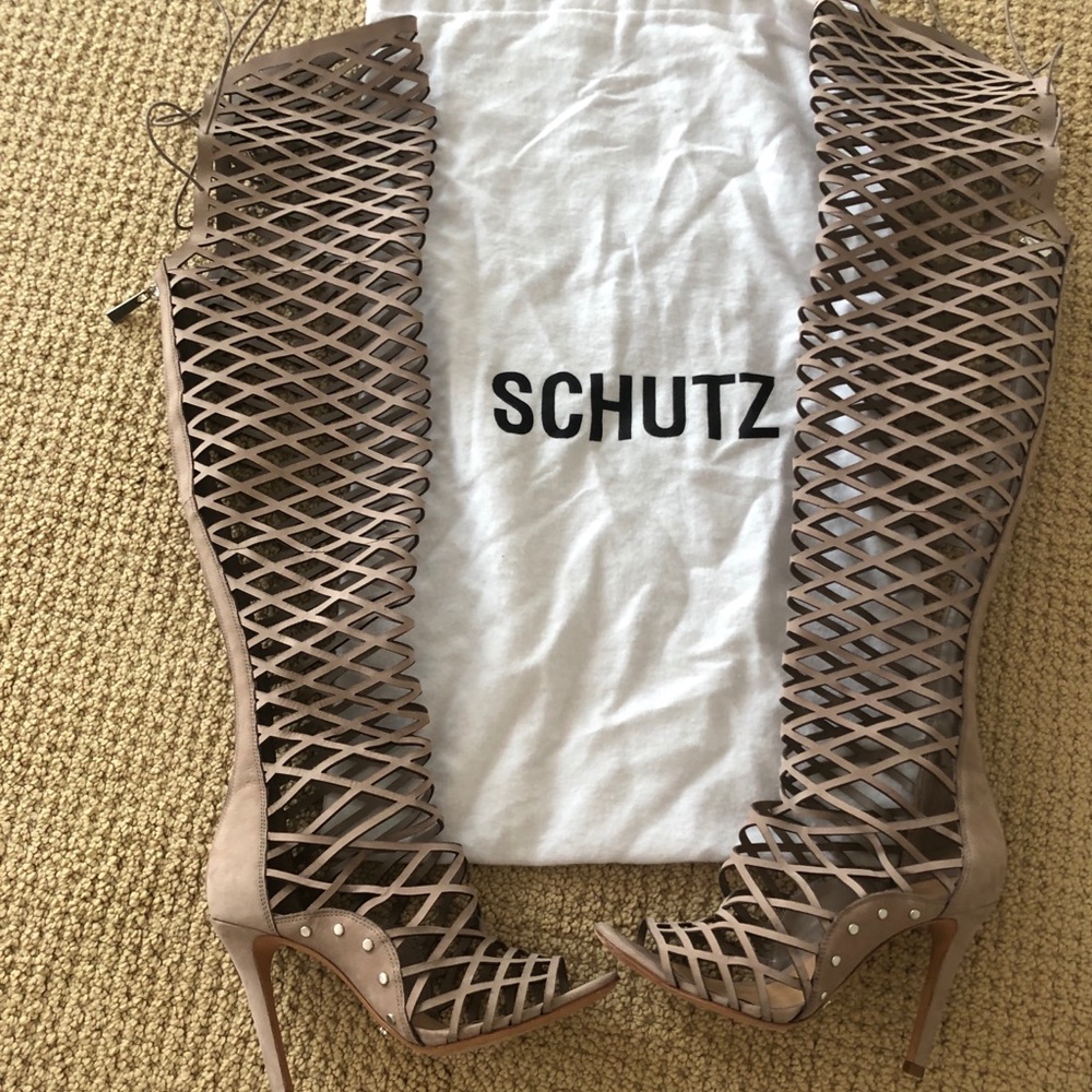 Schultz Shoes Karylanna Boots - Nude sz 7